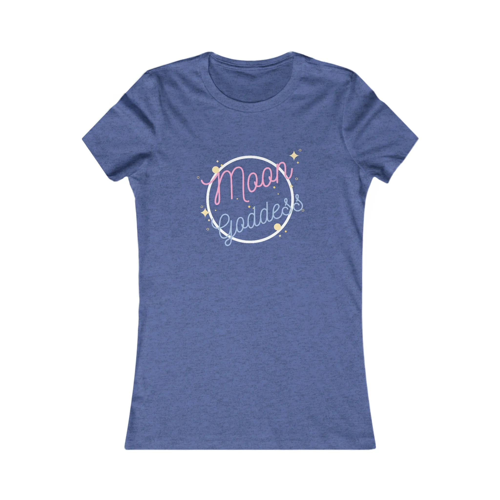 Moon Goddess Sparkle Women's Tee - Heather True Royal