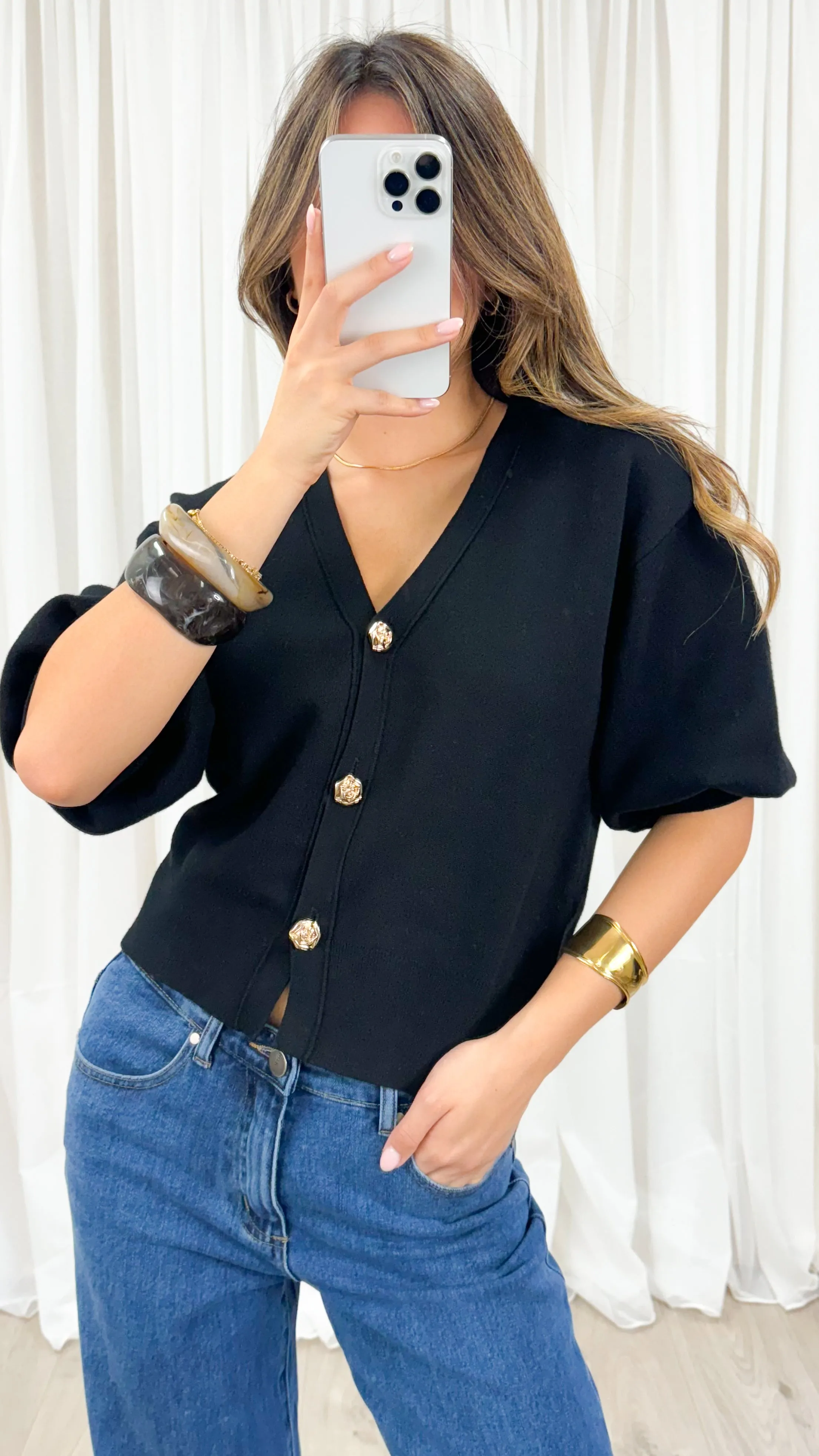 MOORE CARDI - BLACK