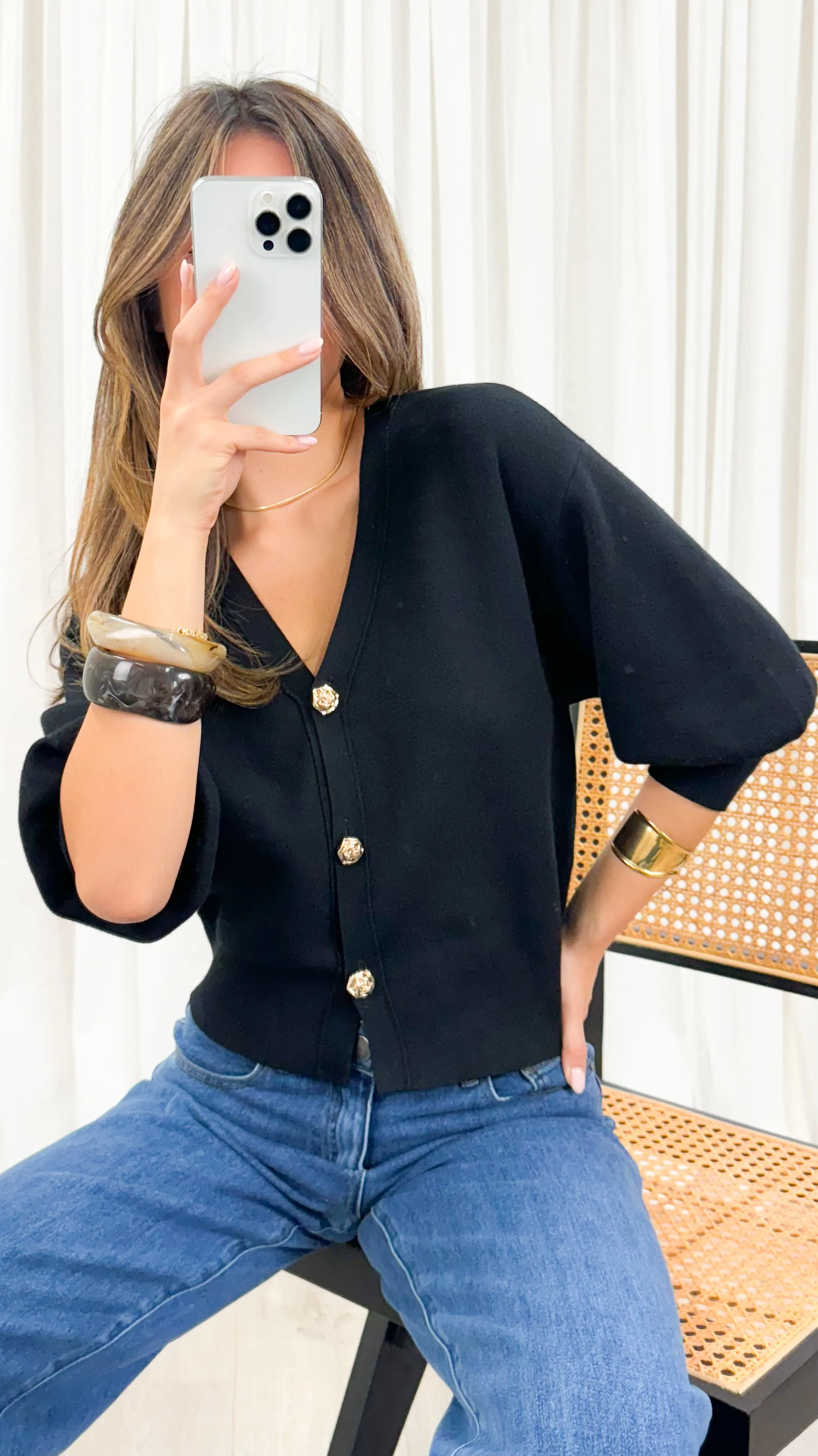 MOORE CARDI - BLACK