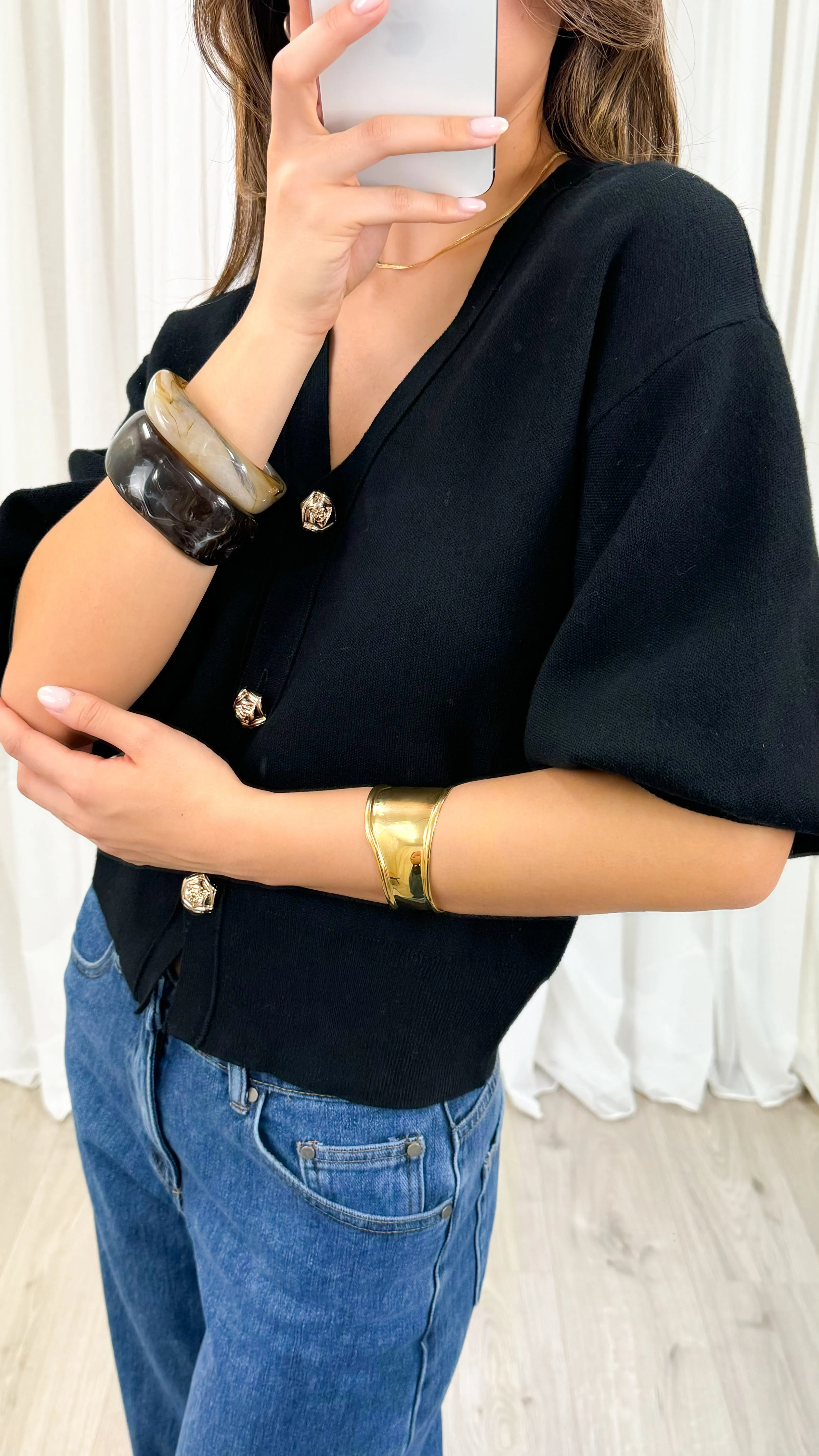 MOORE CARDI - BLACK