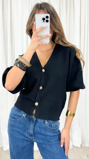 MOORE CARDI - BLACK
