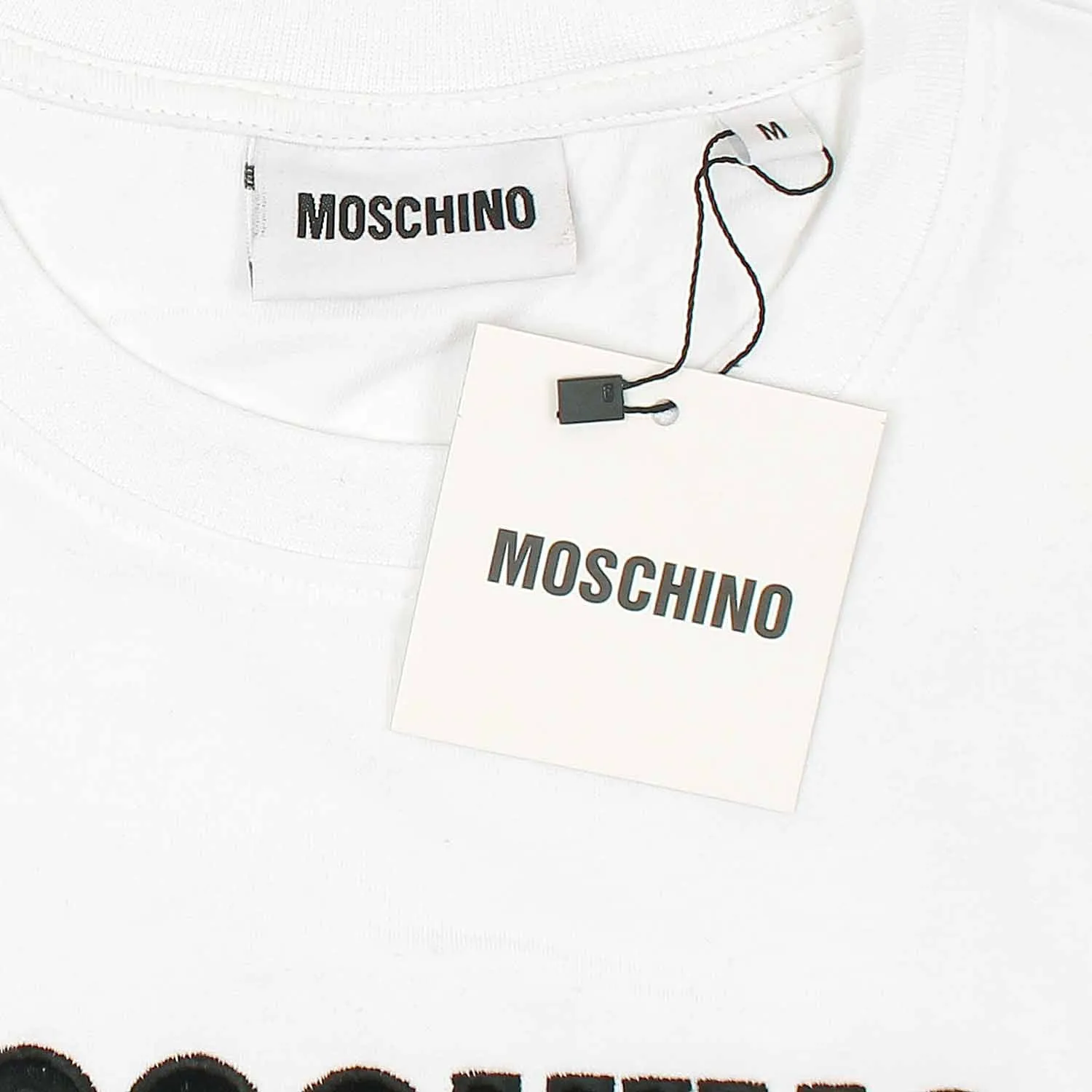 Moschino Embroidered Bear White T-Shirt