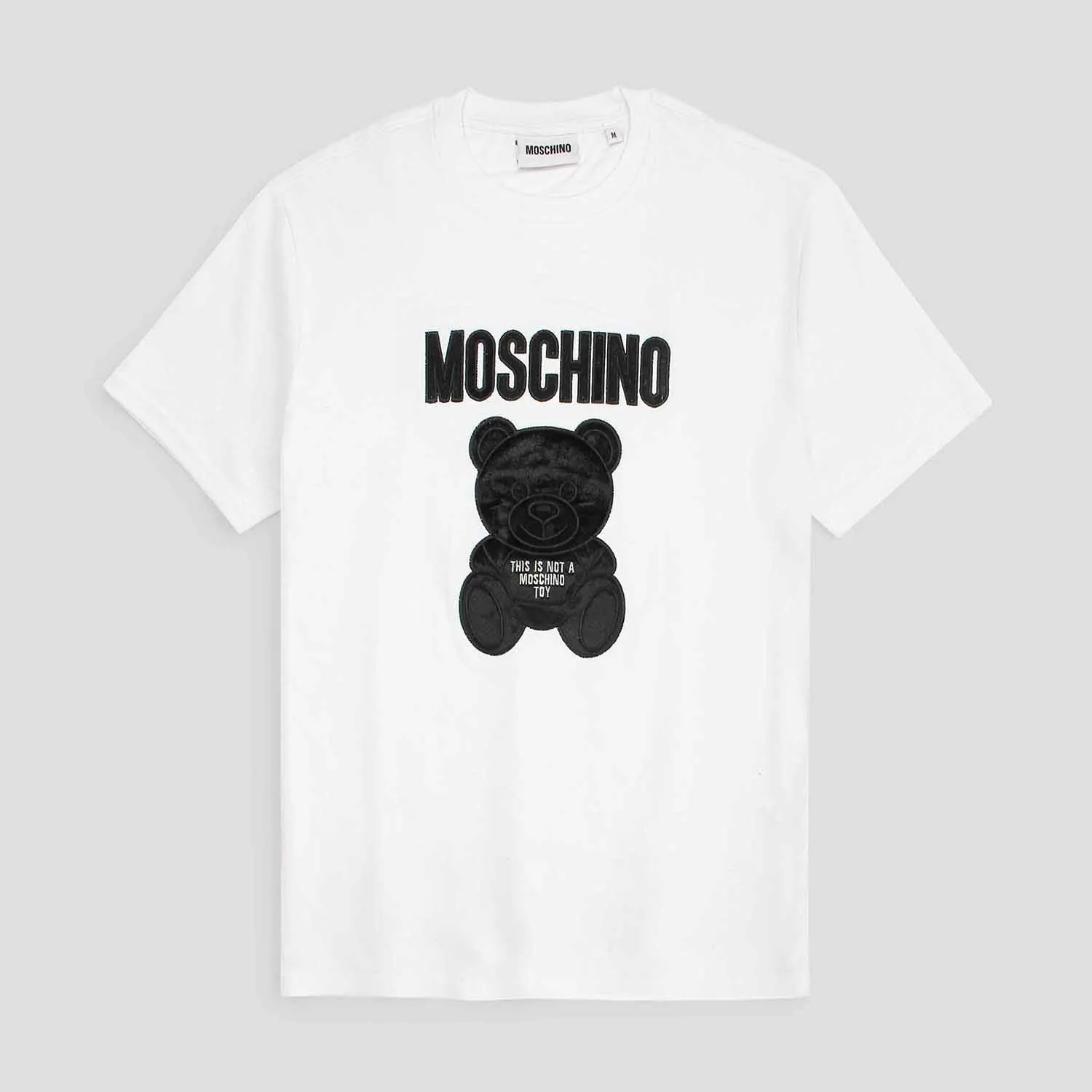 Moschino Embroidered Bear White T-Shirt