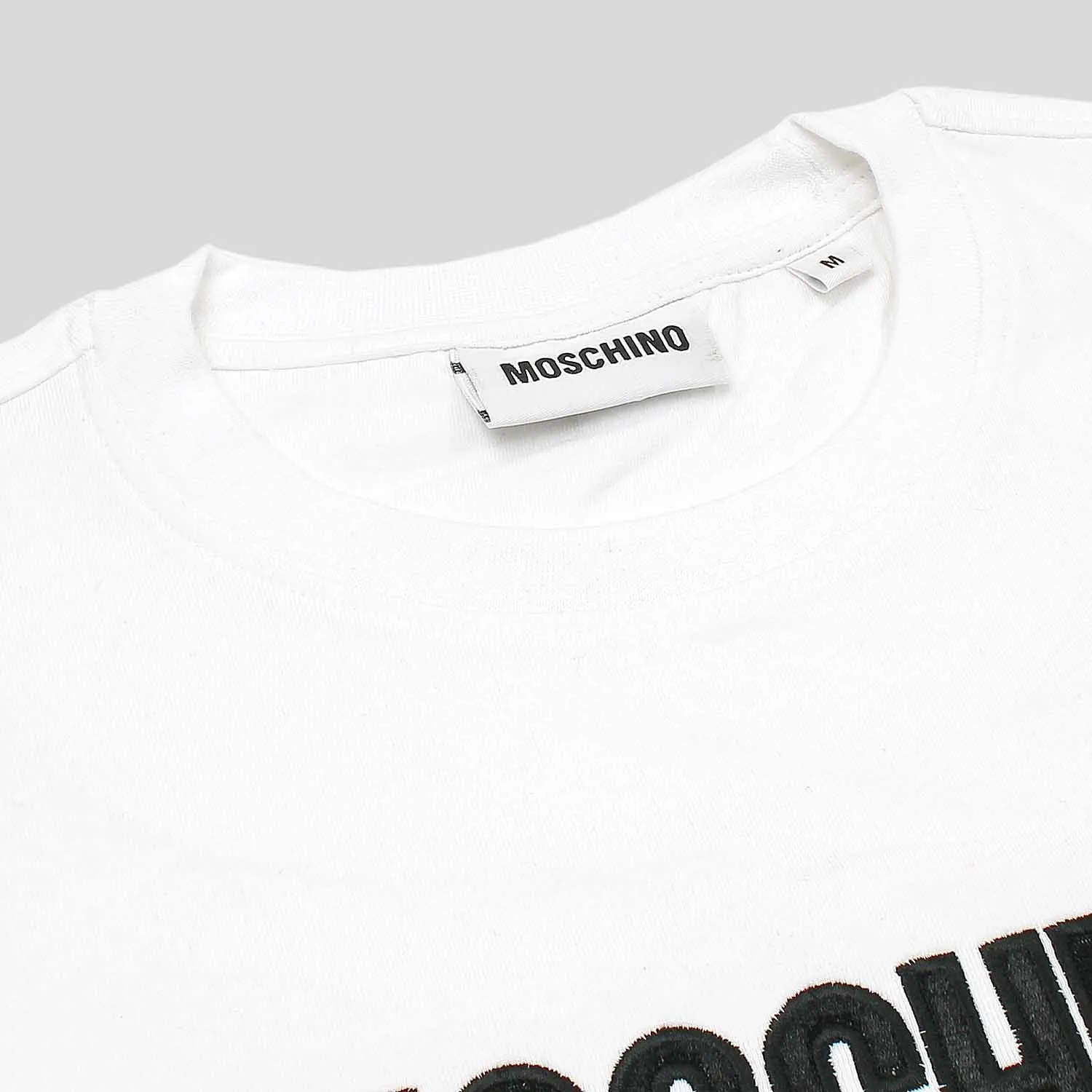 Moschino Embroidered Bear White T-Shirt
