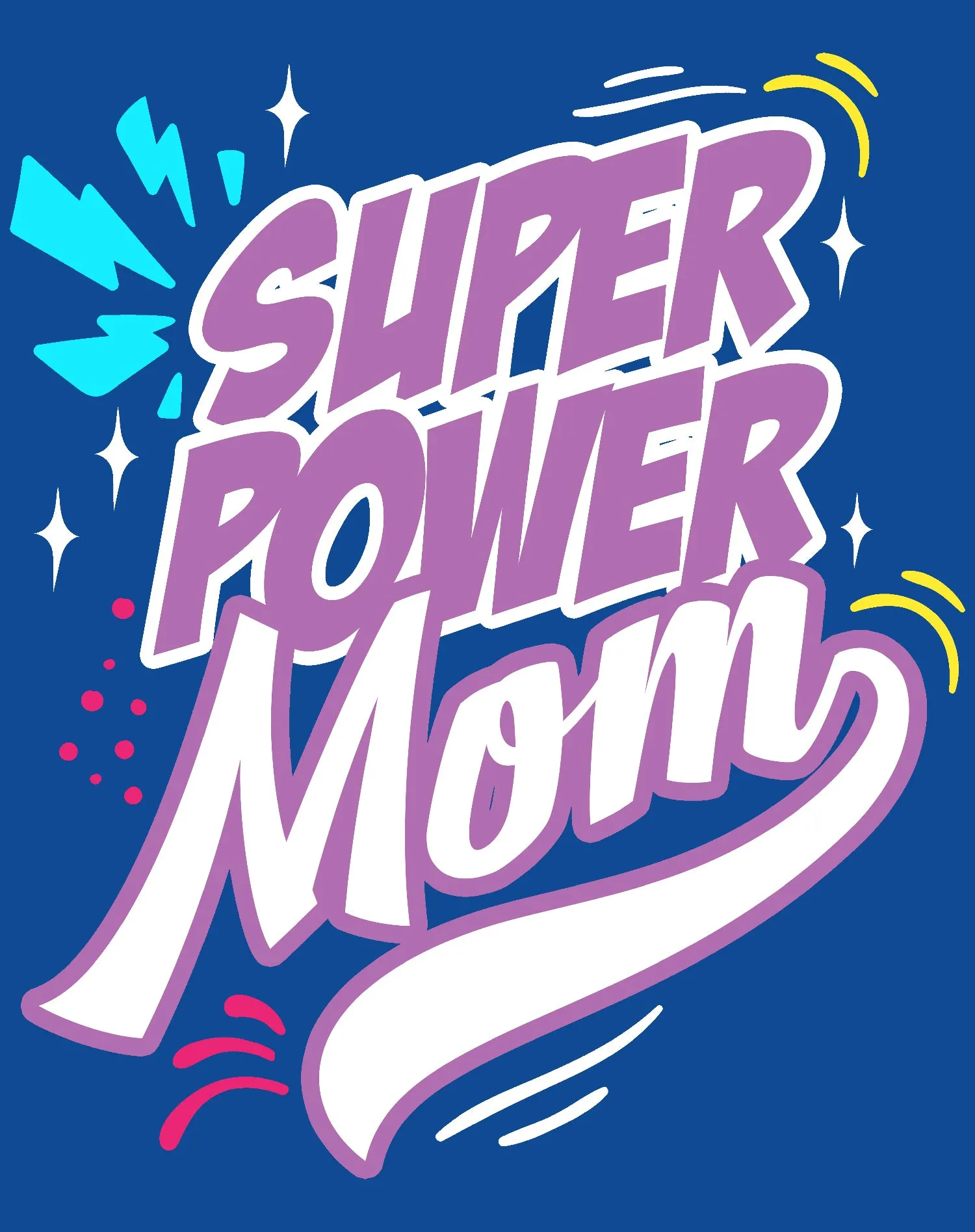 Mother's Day Cartoon Mom Mum Super Power Comic Women's T-Shirt