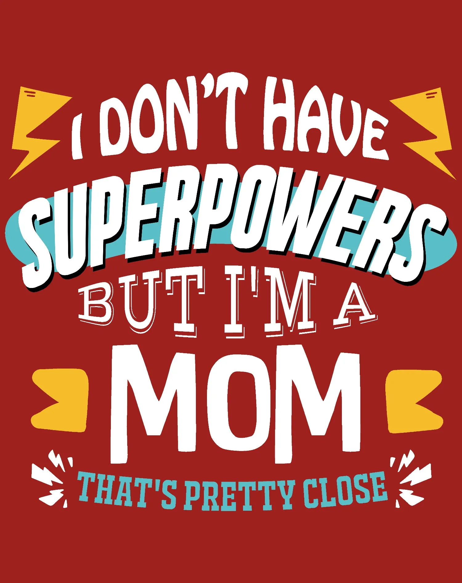 Mother's Day Vintage Mom Mum Superpowers Retro Women's T-Shirt