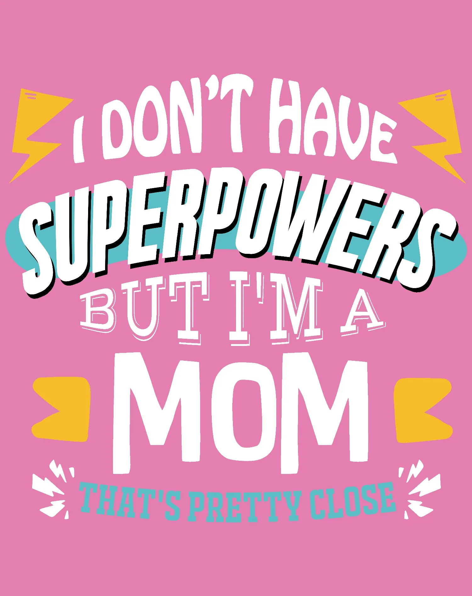 Mother's Day Vintage Mom Mum Superpowers Retro Women's T-Shirt
