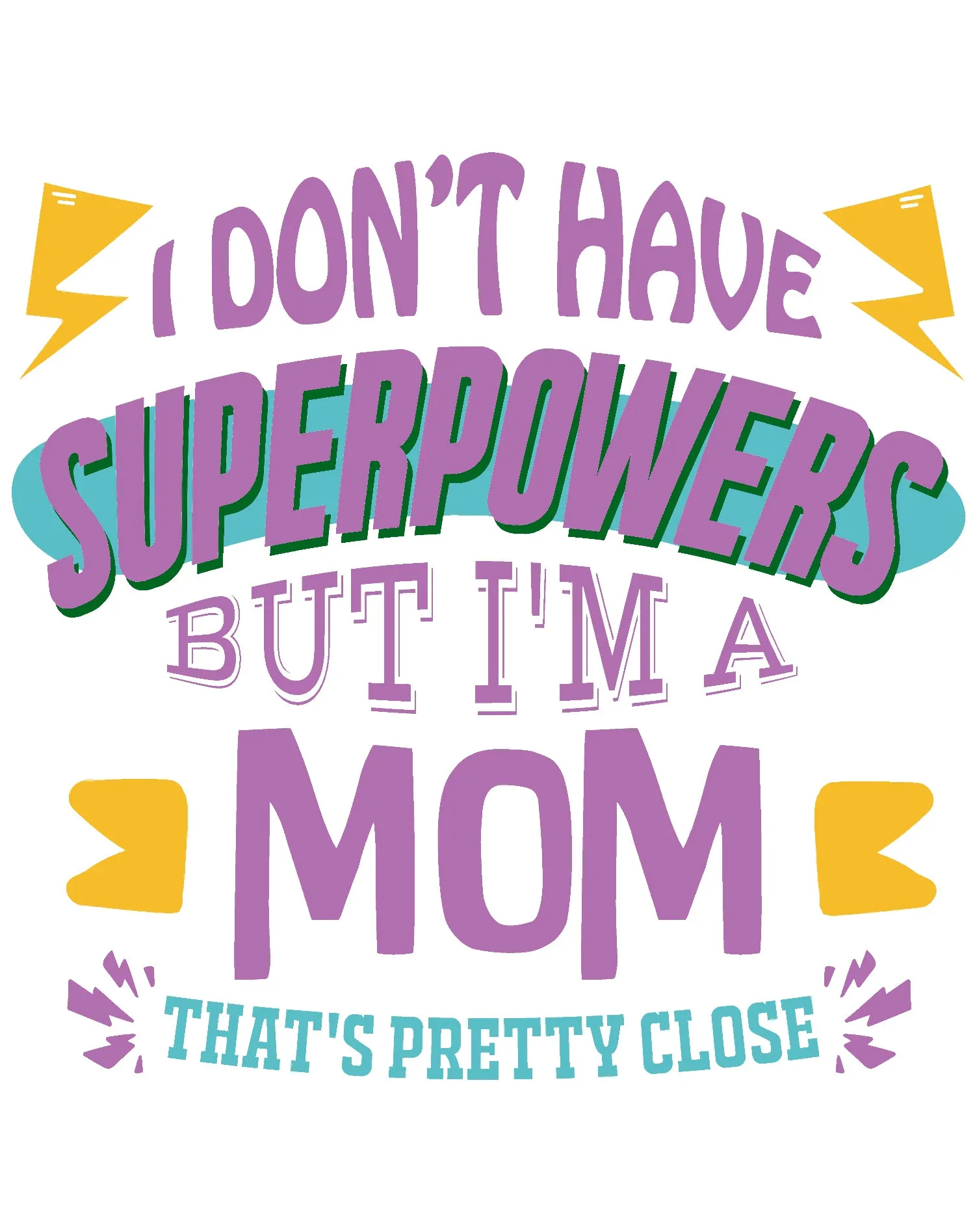Mother's Day Vintage Mom Mum Superpowers Retro Women's T-Shirt