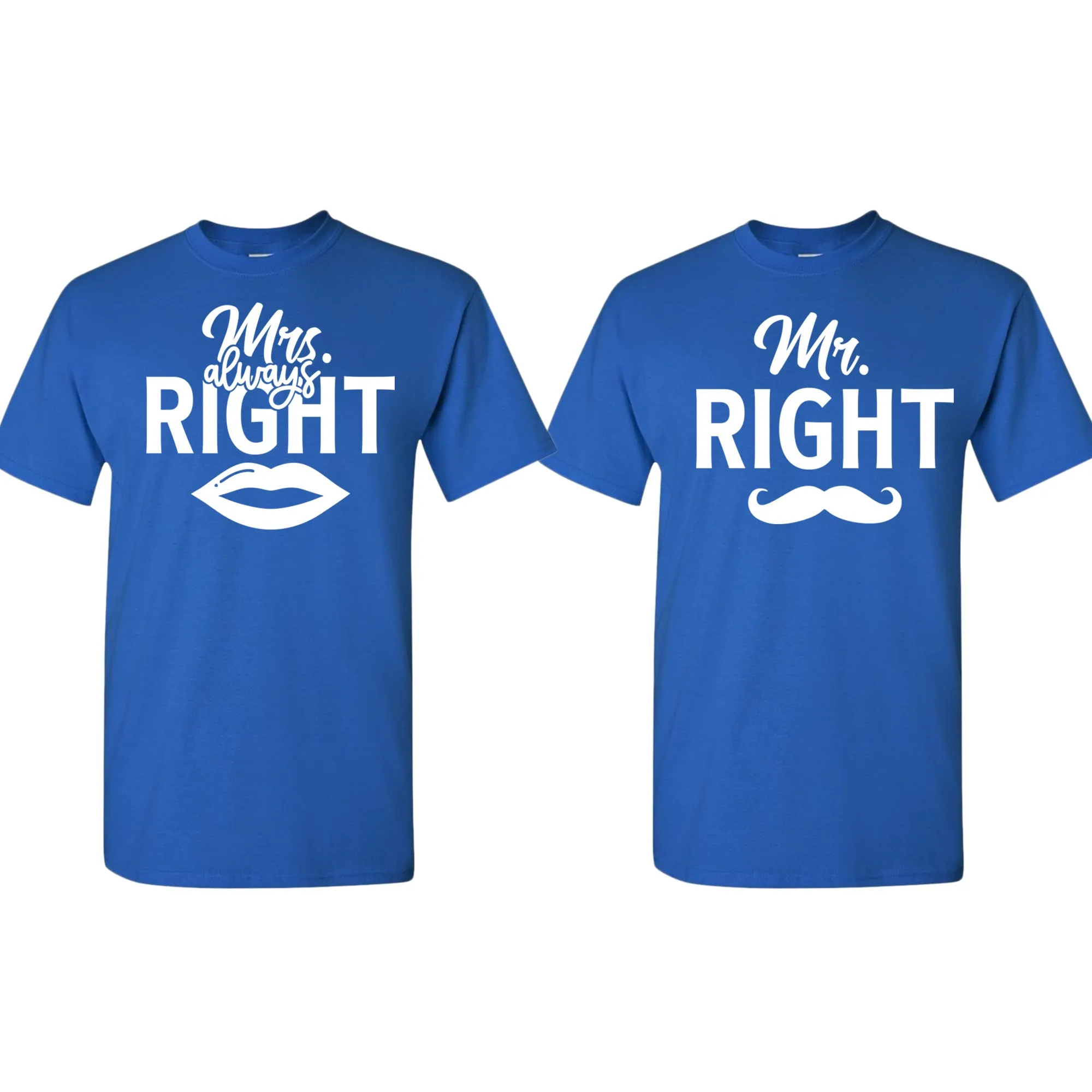 Mr. Right, Mrs. Right Couple Matching T-shirt Valentine's Day T-shirt