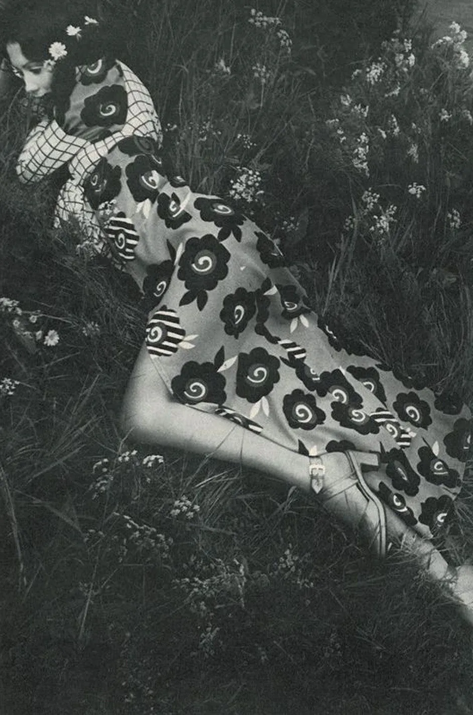 Museum Held 1969 Ossie Clark Top w Celia Birtwell Candy Flower Print