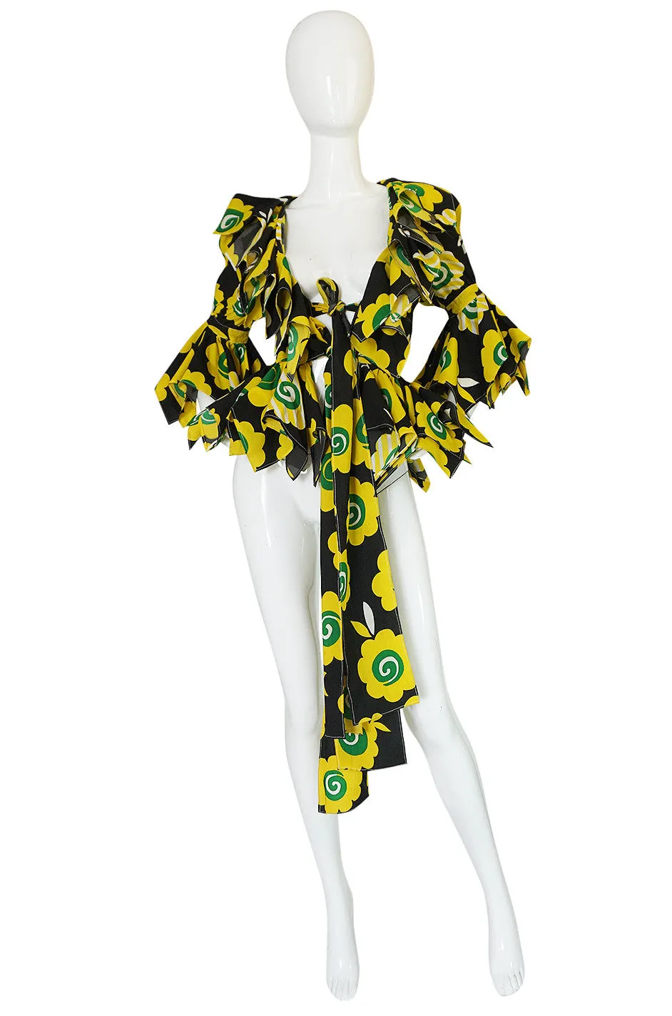 Museum Held 1969 Ossie Clark Top w Celia Birtwell Candy Flower Print
