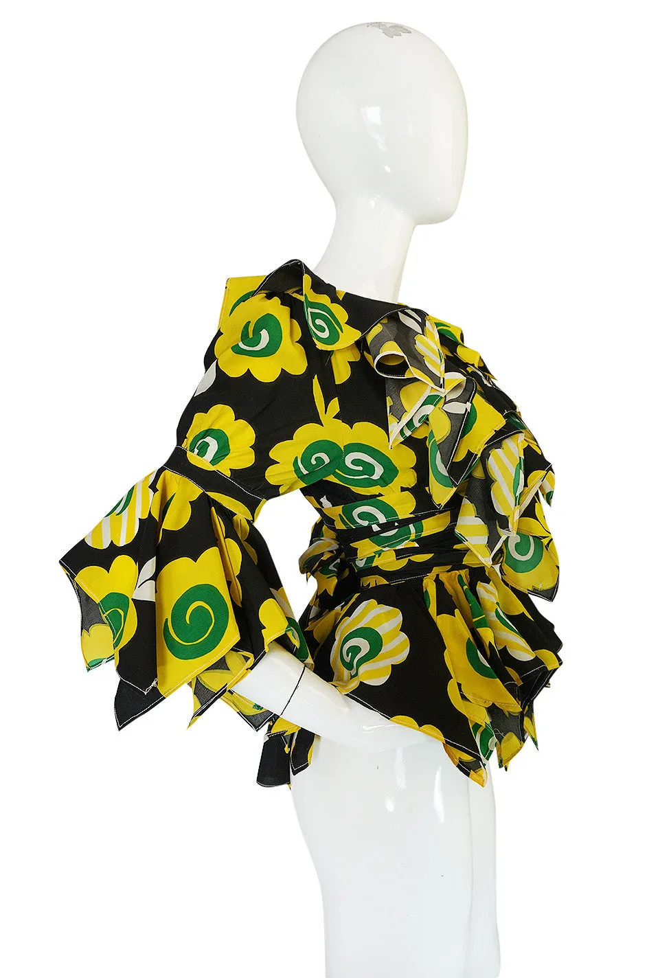 Museum Held 1969 Ossie Clark Top w Celia Birtwell Candy Flower Print