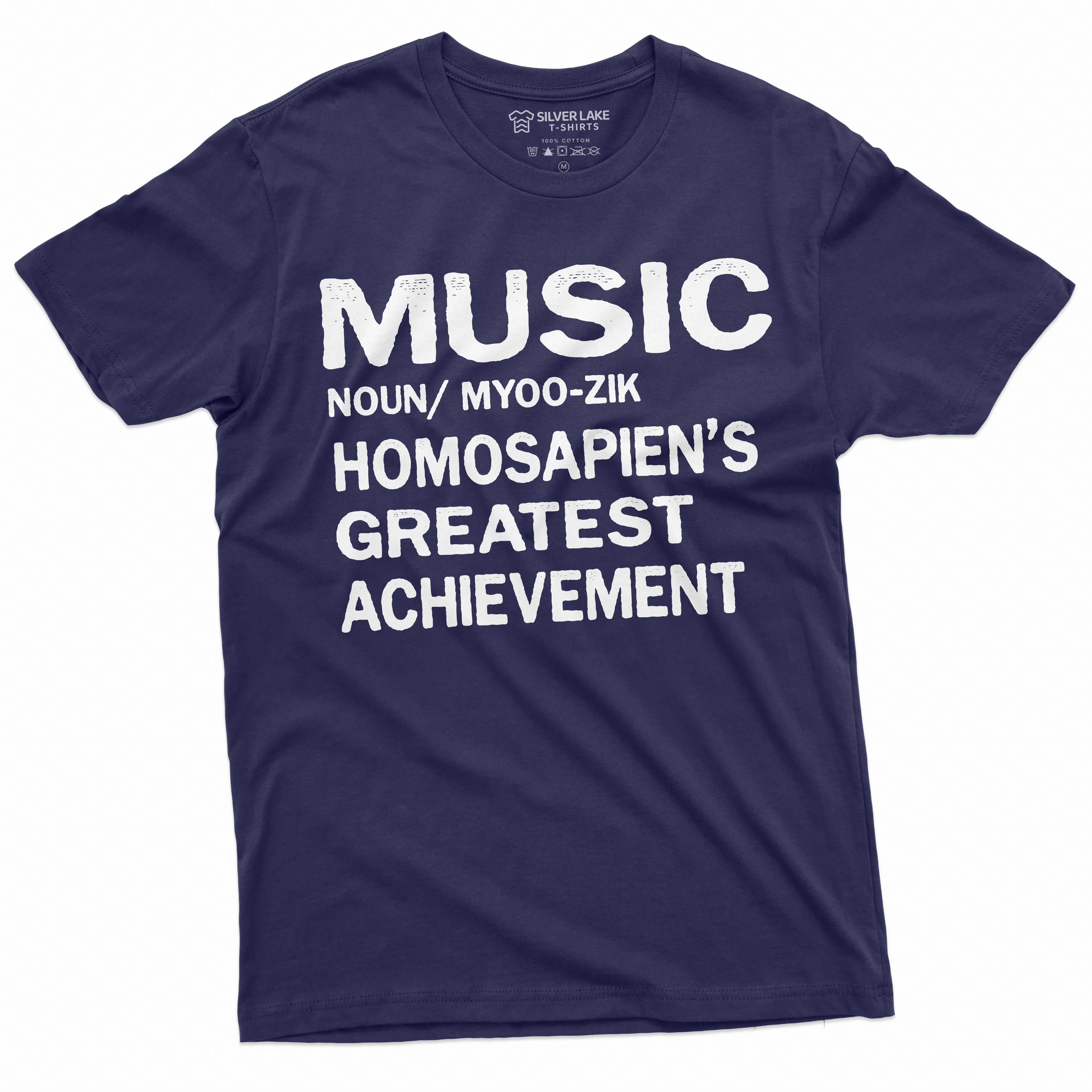Music definition T-shirt Homosapien's Greatest Achievement Tee Musician Guitar Piano shirt