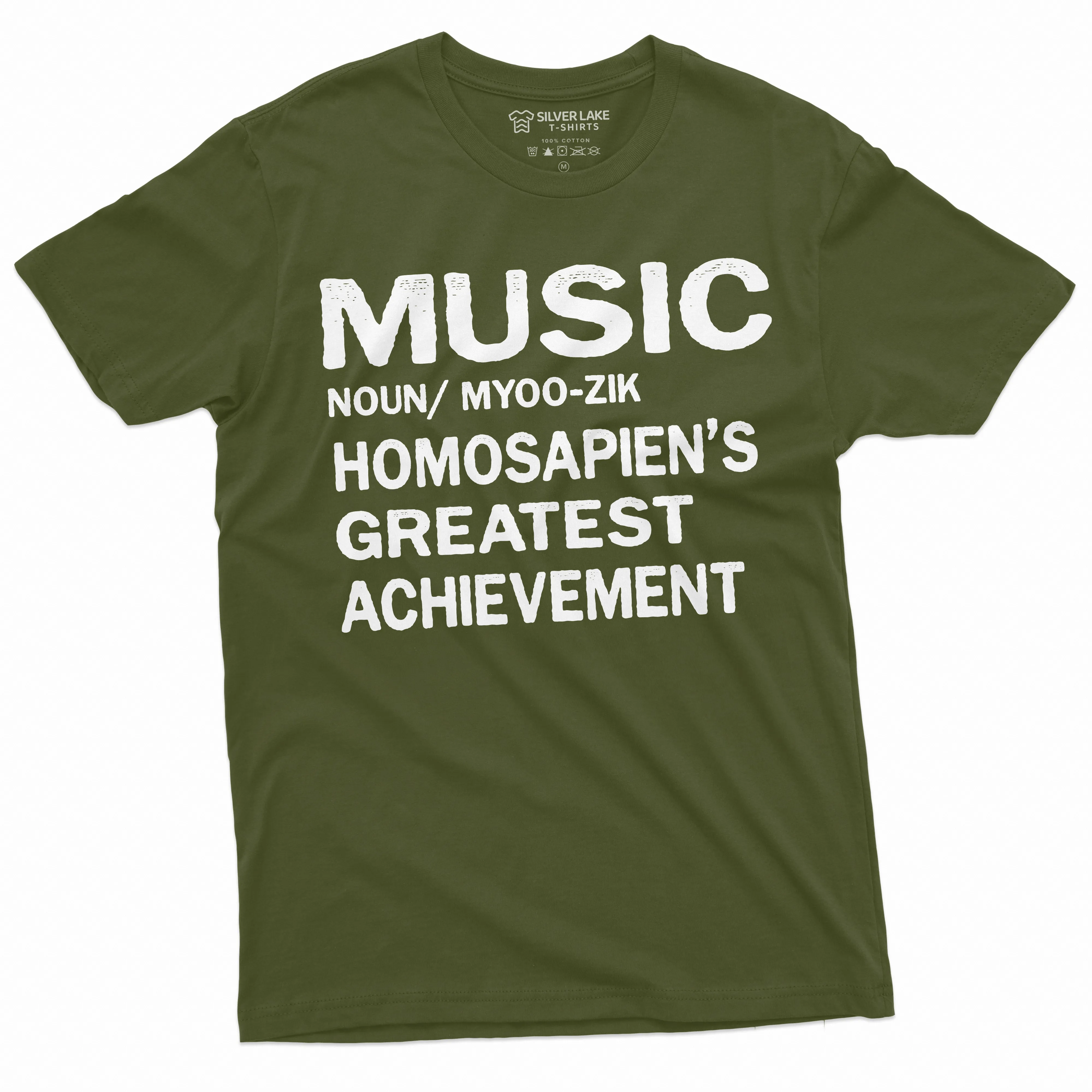 Music definition T-shirt Homosapien's Greatest Achievement Tee Musician Guitar Piano shirt