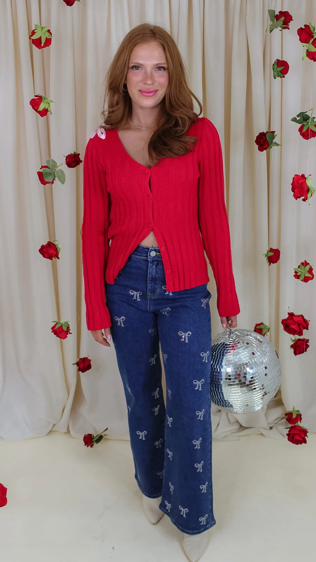 Mwah Darling Red/Pink Sweater
