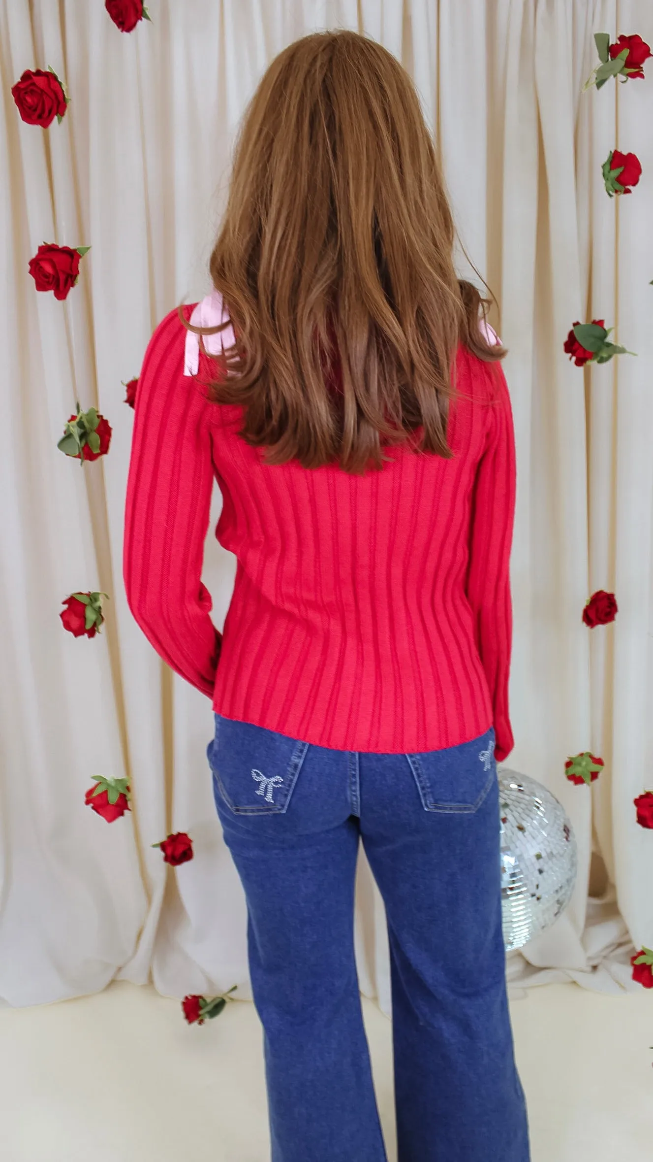 Mwah Darling Red/Pink Sweater