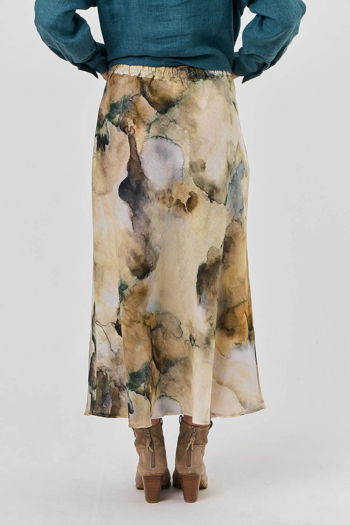 Naturals by O&J- GA299 Maxi Skirt. Marble
