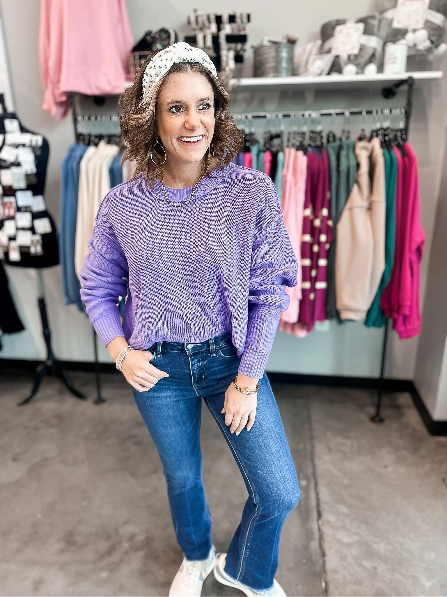 Nelly Knit Crop Ribbed Sweater