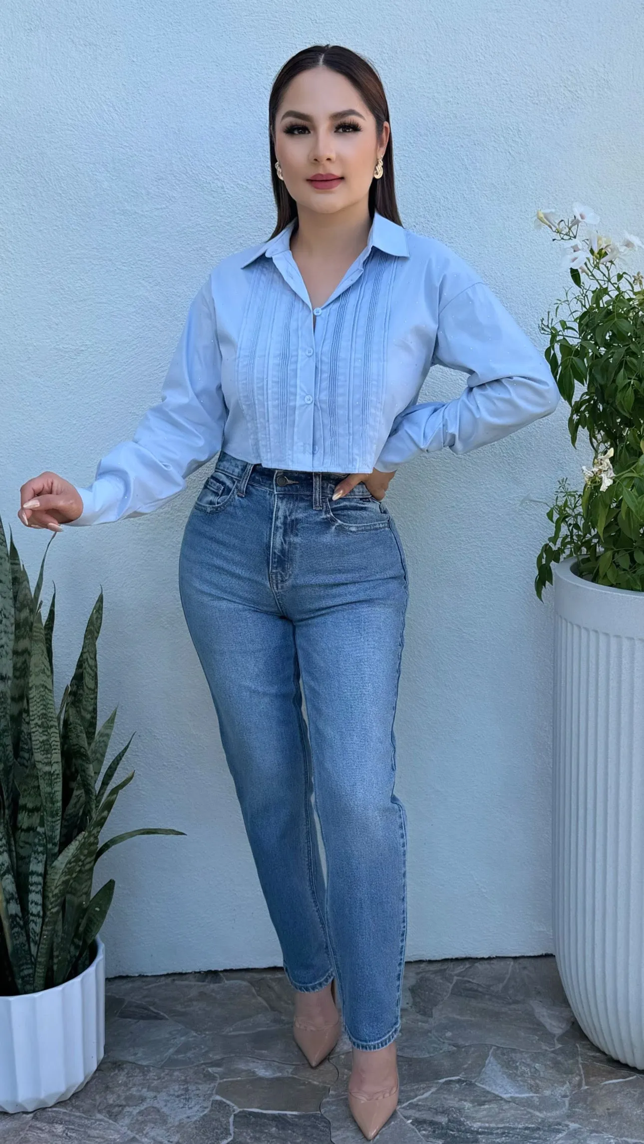 NOELIA BLUE BLOUSE