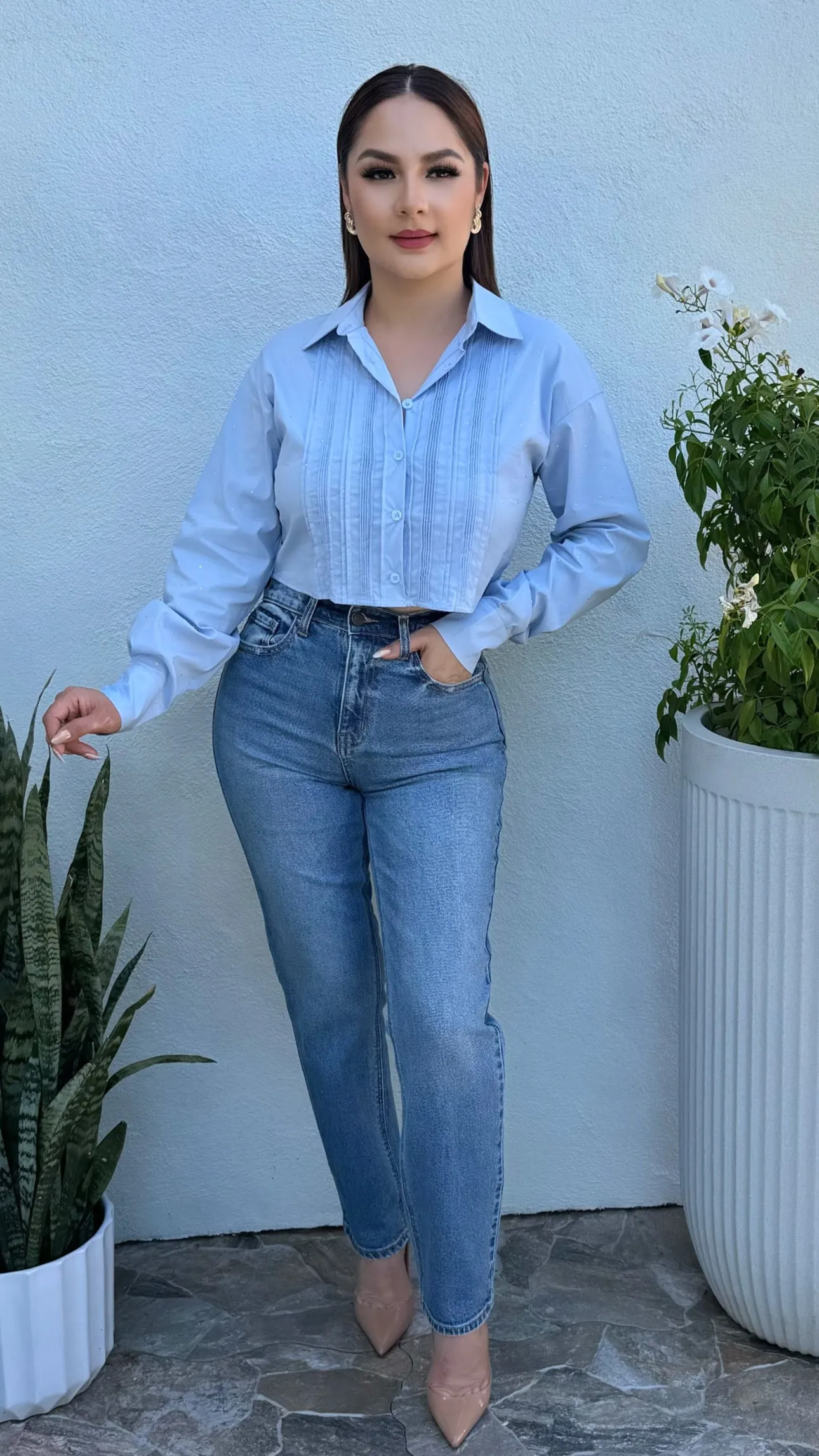 NOELIA BLUE BLOUSE