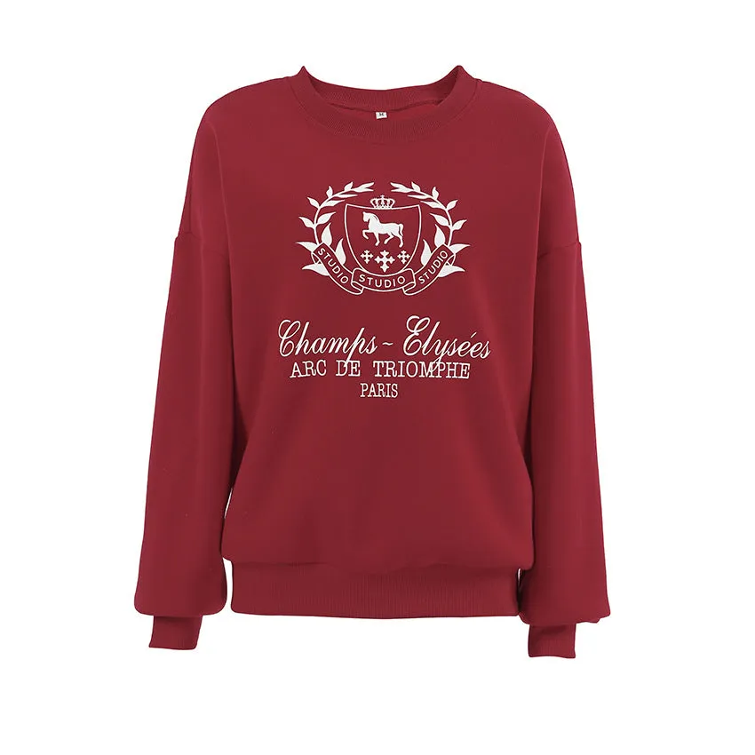 O-Neck Long Sleeve Pullover Top