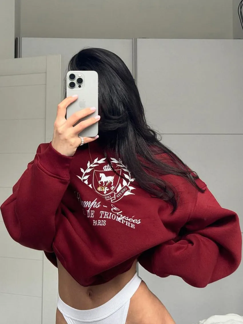O-Neck Long Sleeve Pullover Top