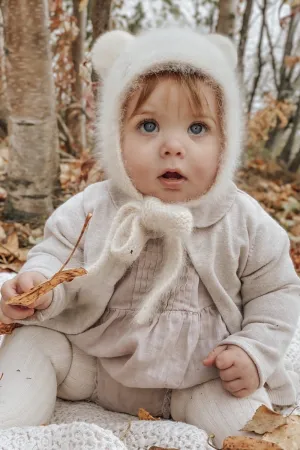 Oatmeal Cashmere Teddy Hat