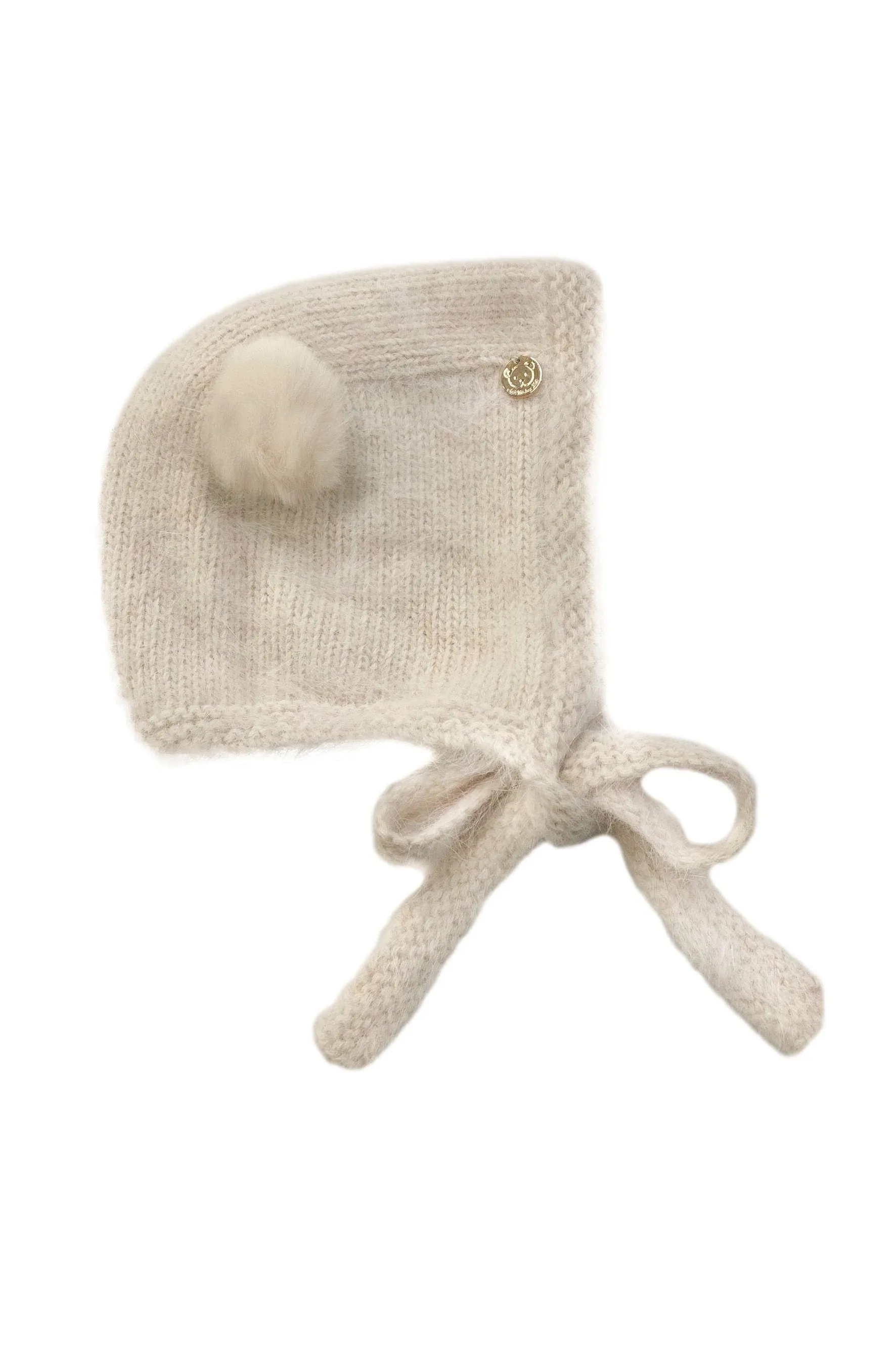 Oatmeal Cashmere Teddy Hat