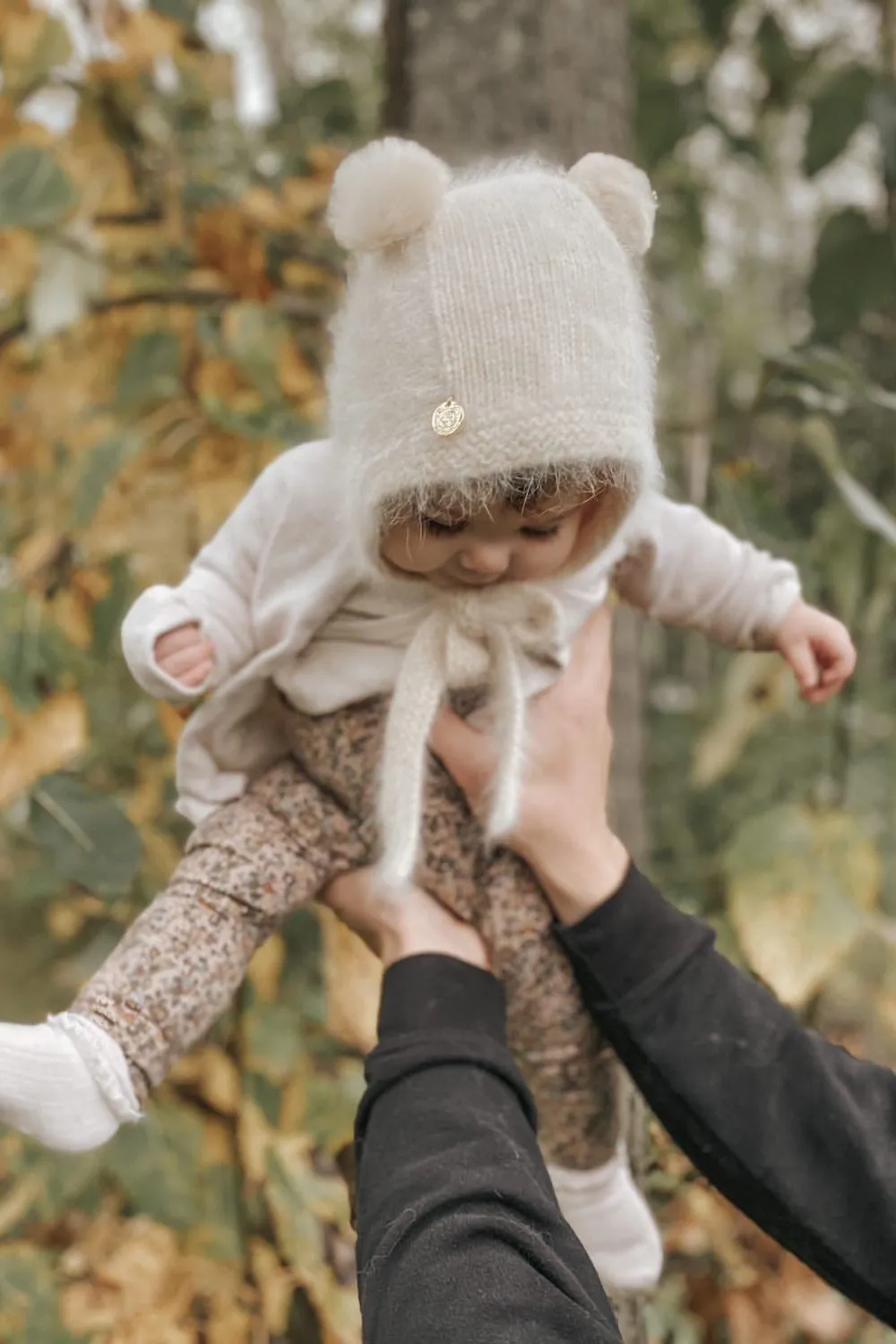 Oatmeal Cashmere Teddy Hat