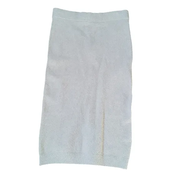 One Grey Day Revolve High Waist Pull On Midi Pencil Bodycon Sweater Skirt M New