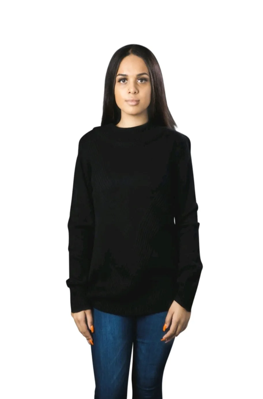 Open Back V-Neck Sweater