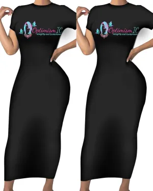 OptimismIC Integrity and Contentment Fitted Bodycon Dresses $25 at Optimismic Wigs and Gifts