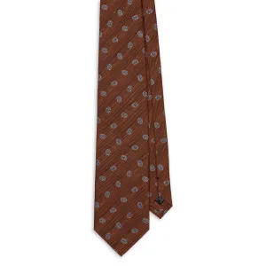 Orange and Blue Abstract Paw Tie