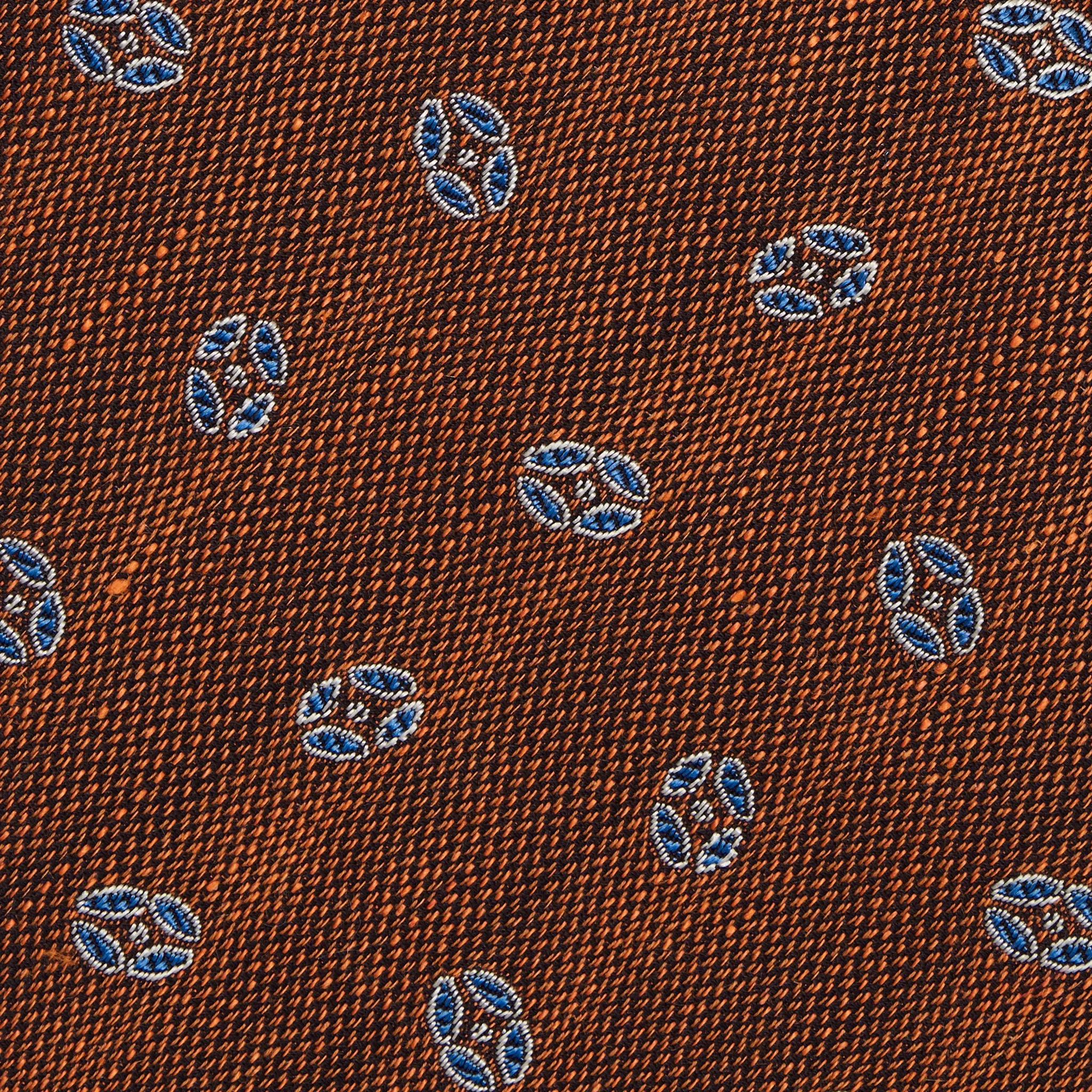 Orange and Blue Abstract Paw Tie