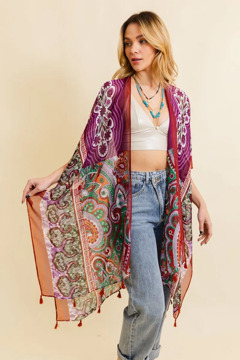 Paisley Boho Kimono Duster