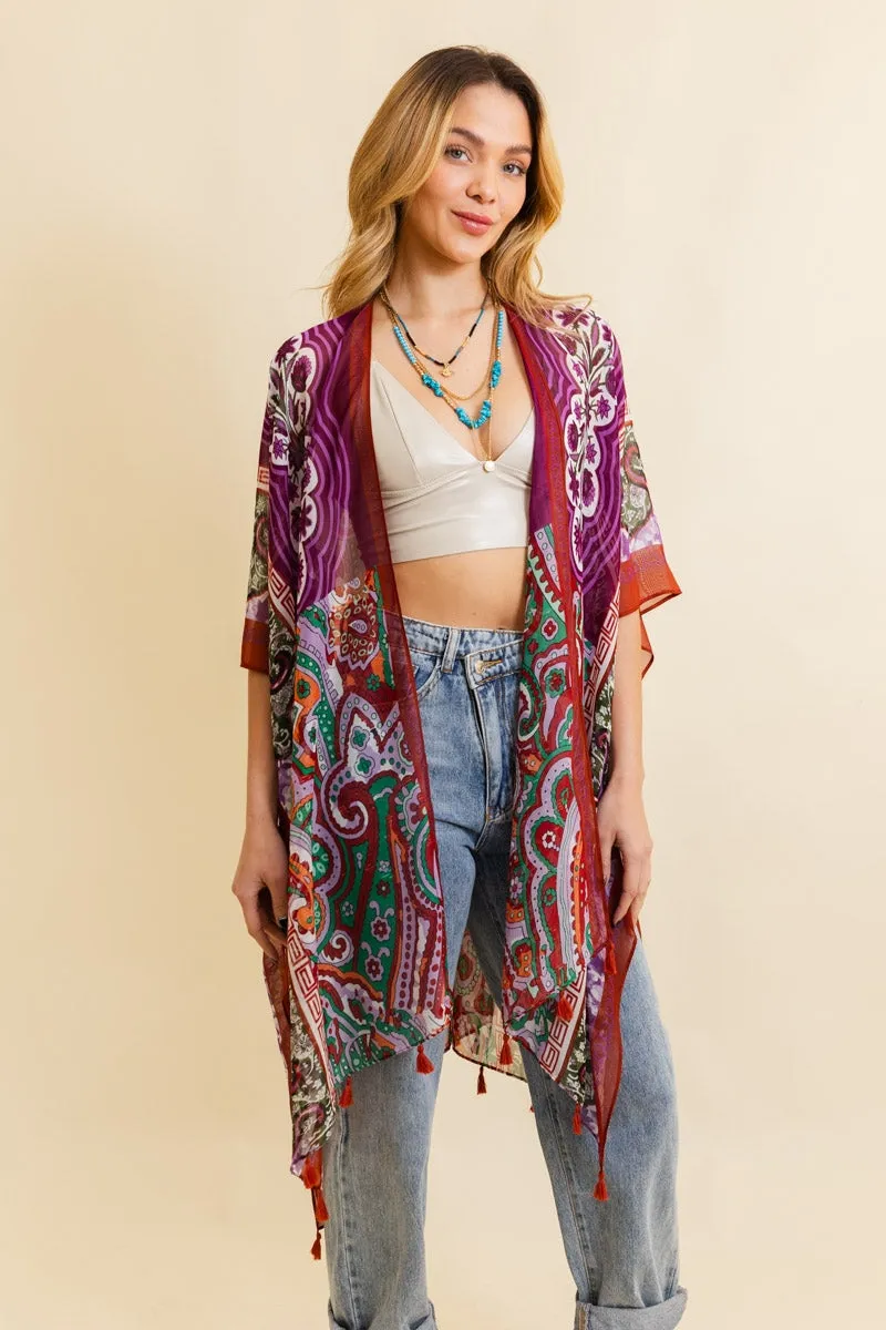Paisley Boho Kimono Duster