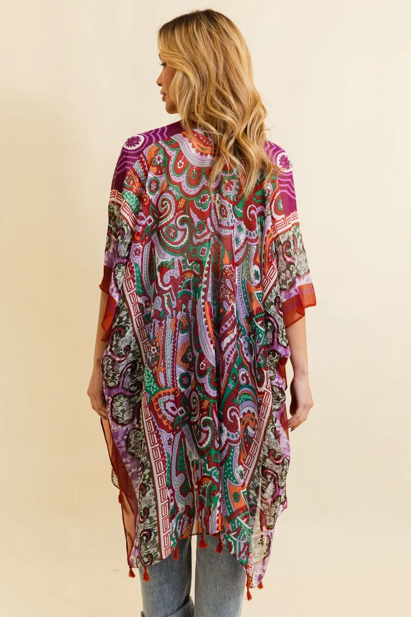Paisley Boho Kimono Duster