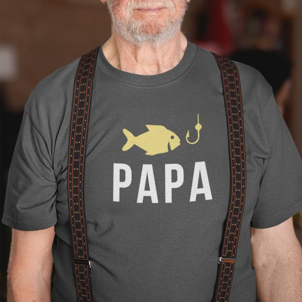 Papa and Papa's Fishing Partner - Matching T-Shirts for Grandpa / Daddy and Me