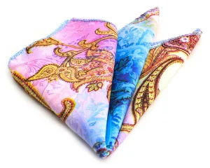 Parrot Paisley Pocket Square for Men - Premium Silk Handkerchiefs for Suits