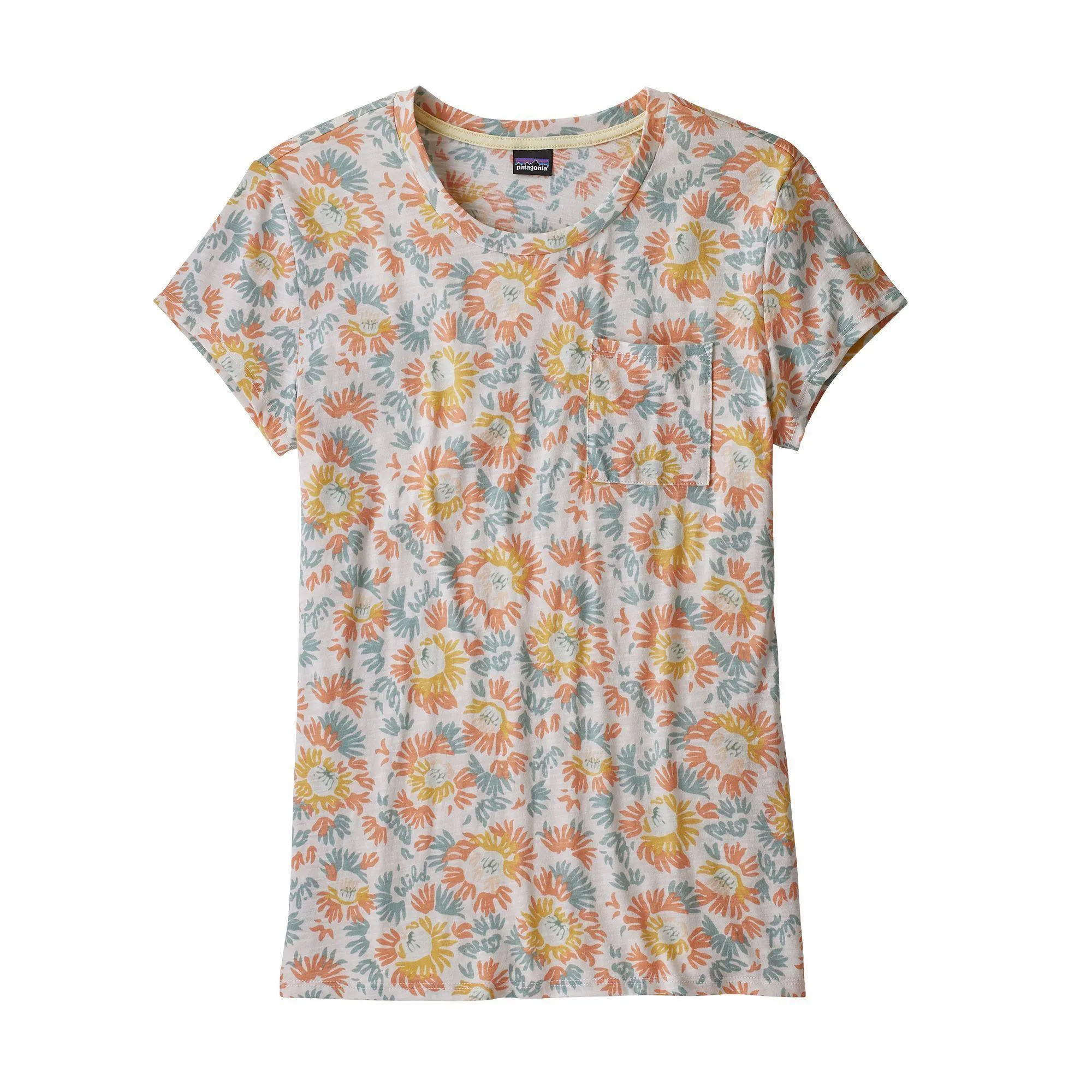 Patagonia Mainstay Tee Aurea Blooms Raw Linen
