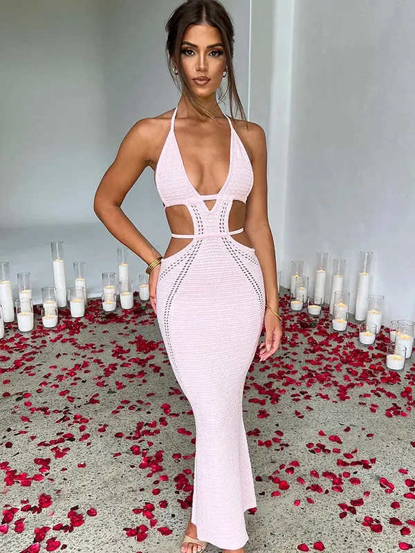 Patchwork Lace-Up Dress Women