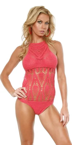 Peacock Feather Crochet One Piece