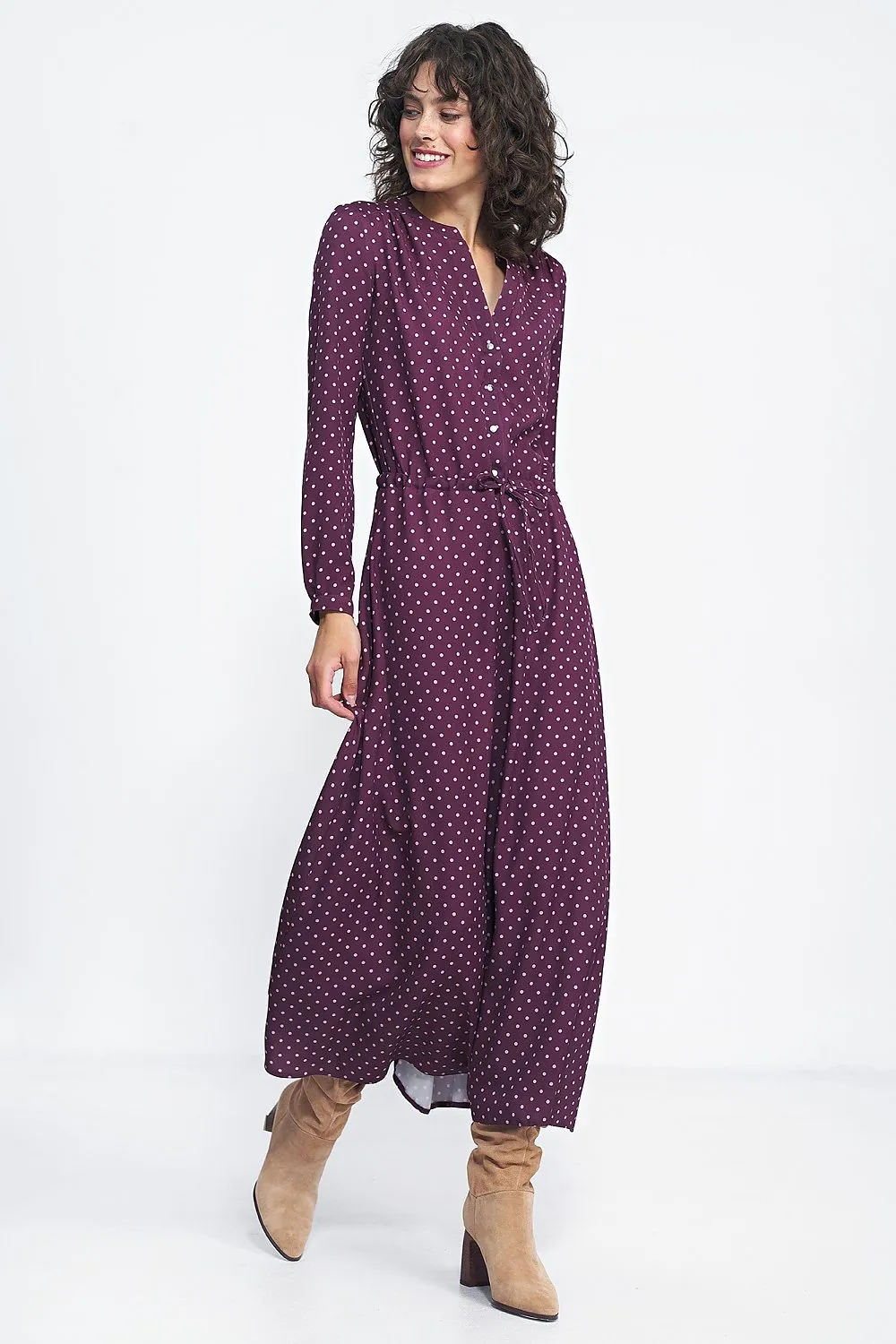 Peas Print A-Line Dress