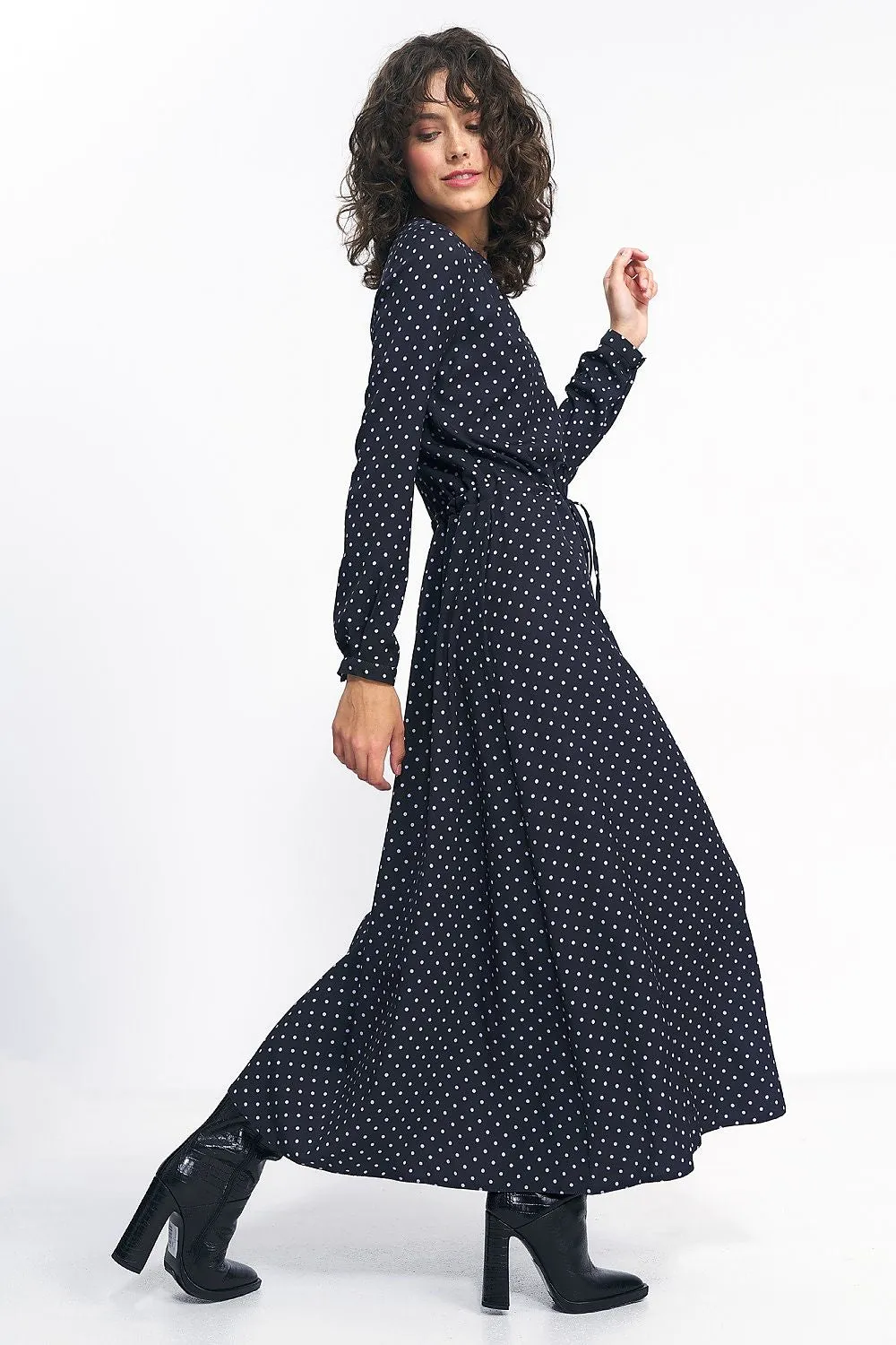 Peas Print A-Line Dress