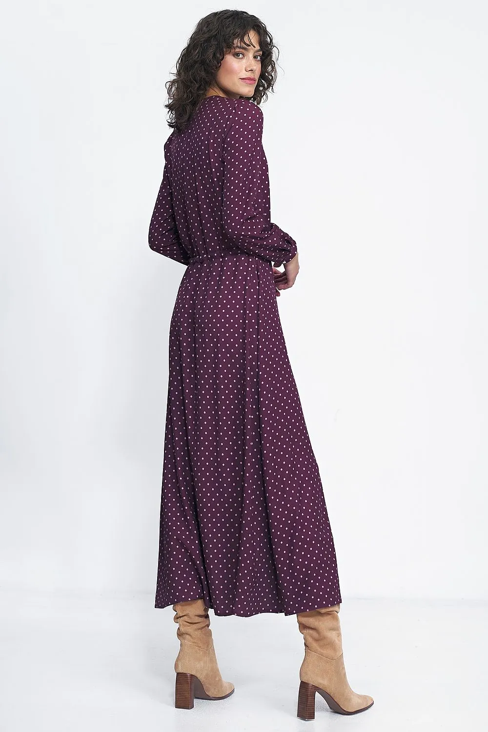 Peas Print A-Line Dress