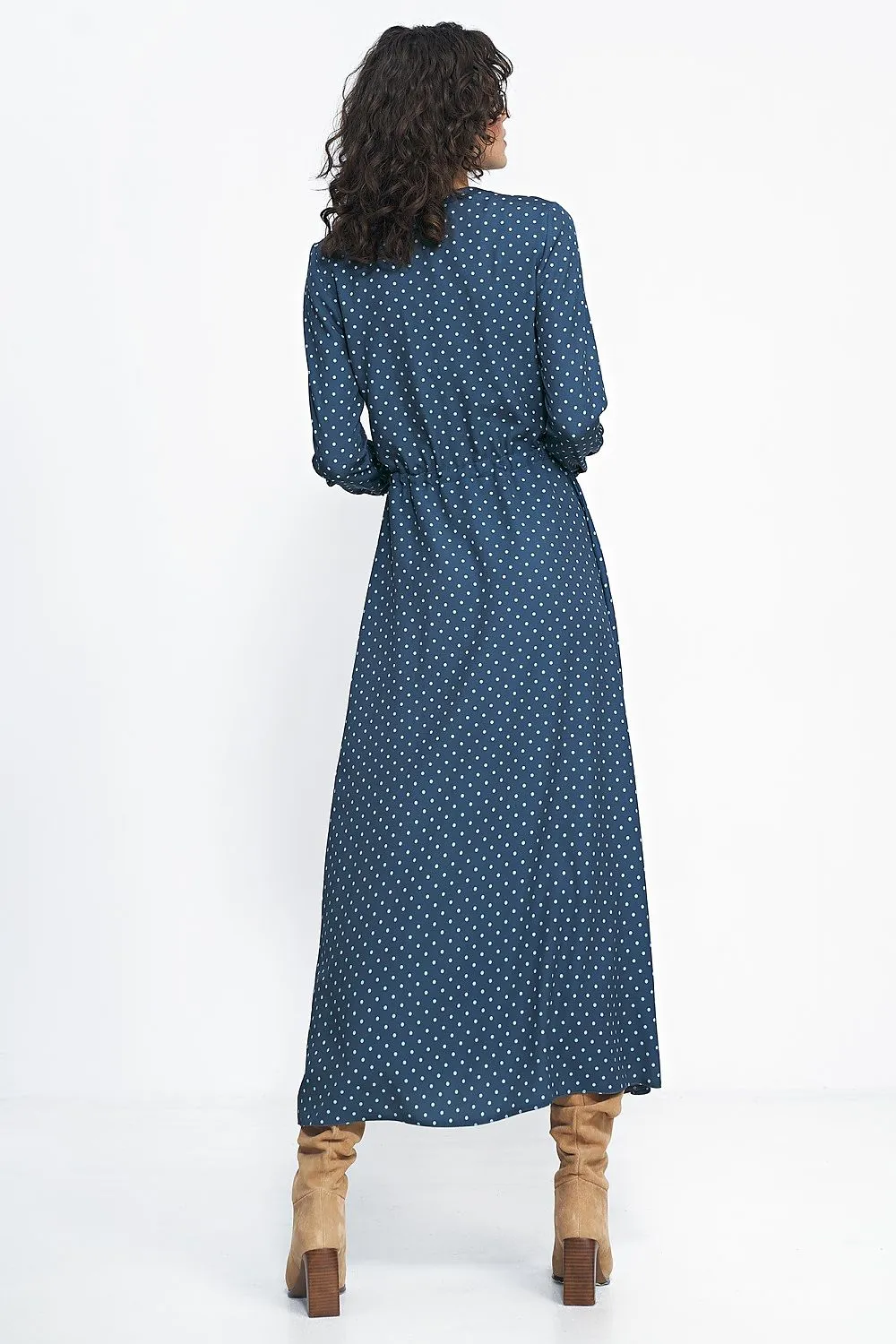 Peas Print A-Line Dress
