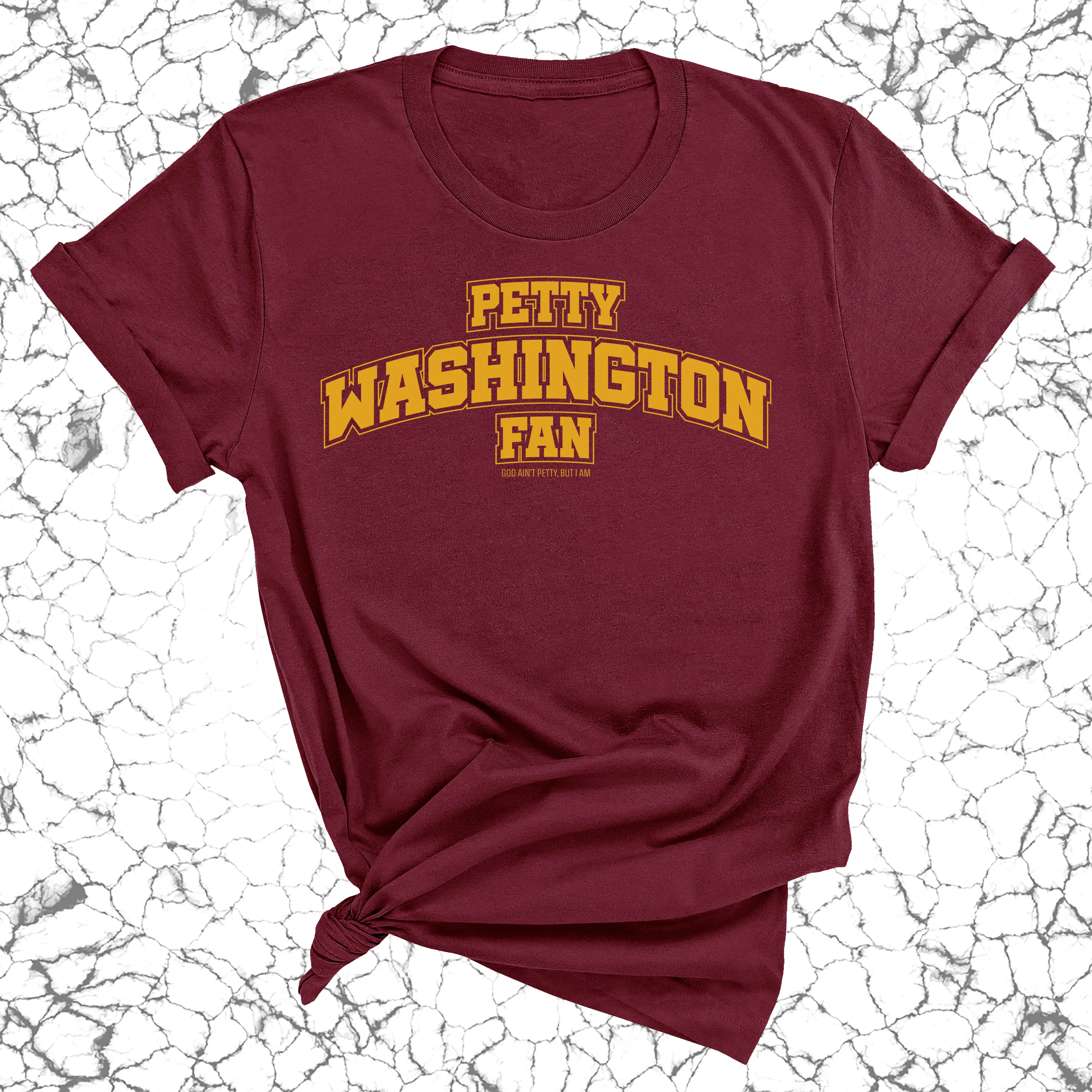 Petty Washington Fan Unisex Tee (Maroon/Gold)