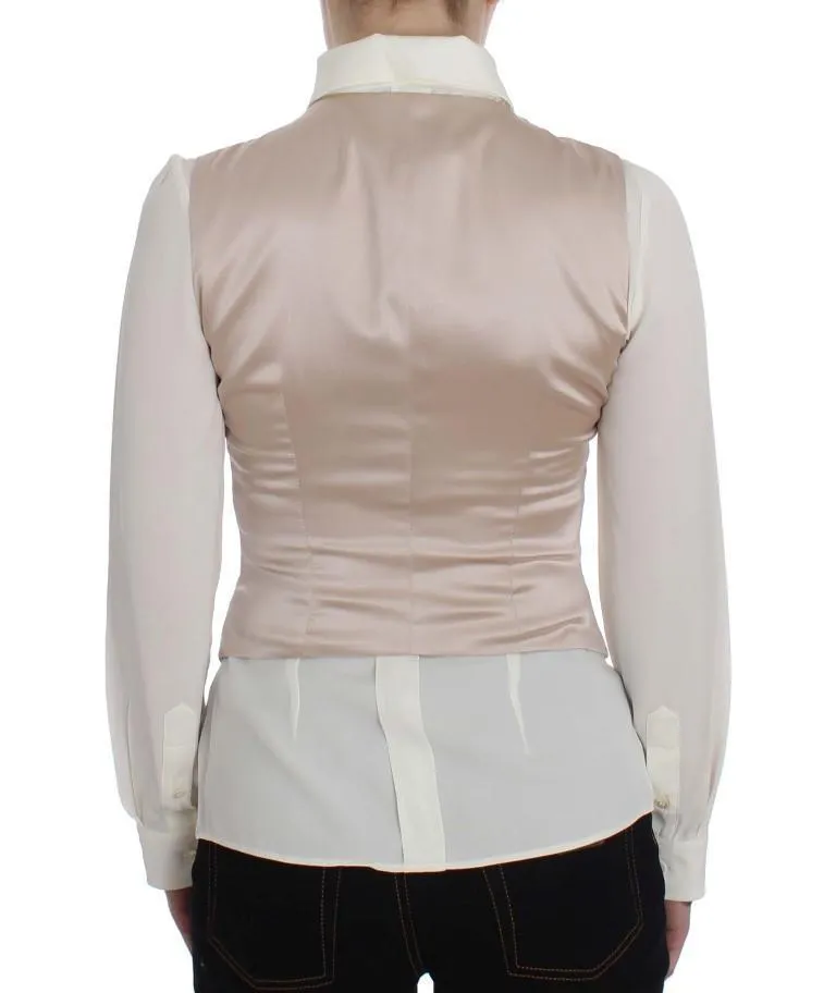 Pink Gold Baroque Silk Vest