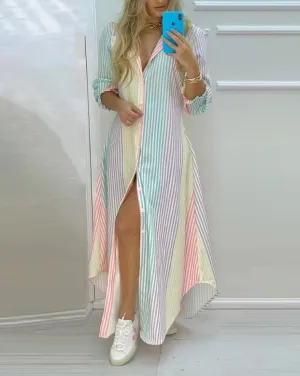 Plus Size Lady Autumn Winter Long Dress Women Long Sleeve Party Casual Dresses Elegant V Neck Vintage Dresses For Women 2024
