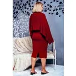 Plus Size Ribbed-Knit Shawl and Sweater Dress Set